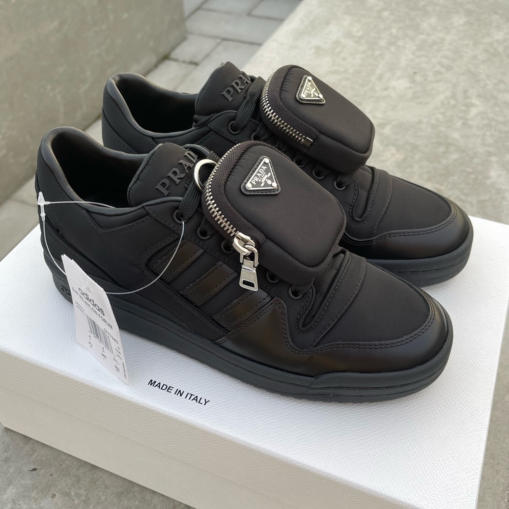 PRADA X ADIDAS FORUM LOW BLACK SNEAKERS